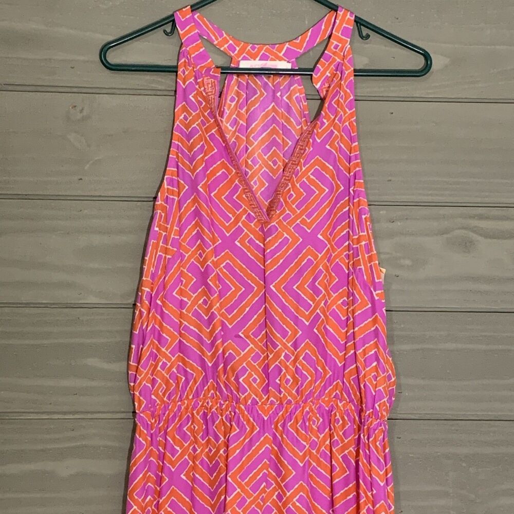 Alice & Trixie 100% Silk Dress Sundress Mini Womens L  Summer Beach Vacation - Picture 3 of 11